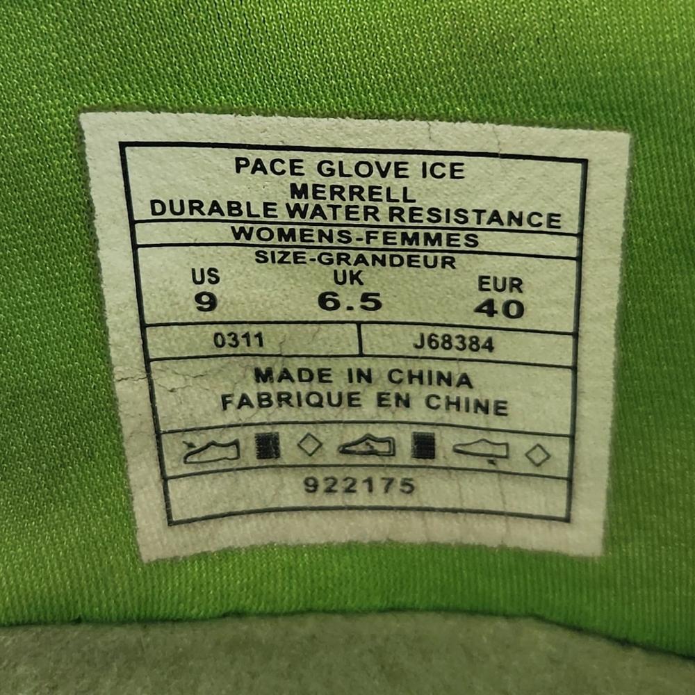 Merrell Barefoot "Pace Glove Ice" Running Shoe Sneaker Green | Women's Size 9 - Picture 10 of 11